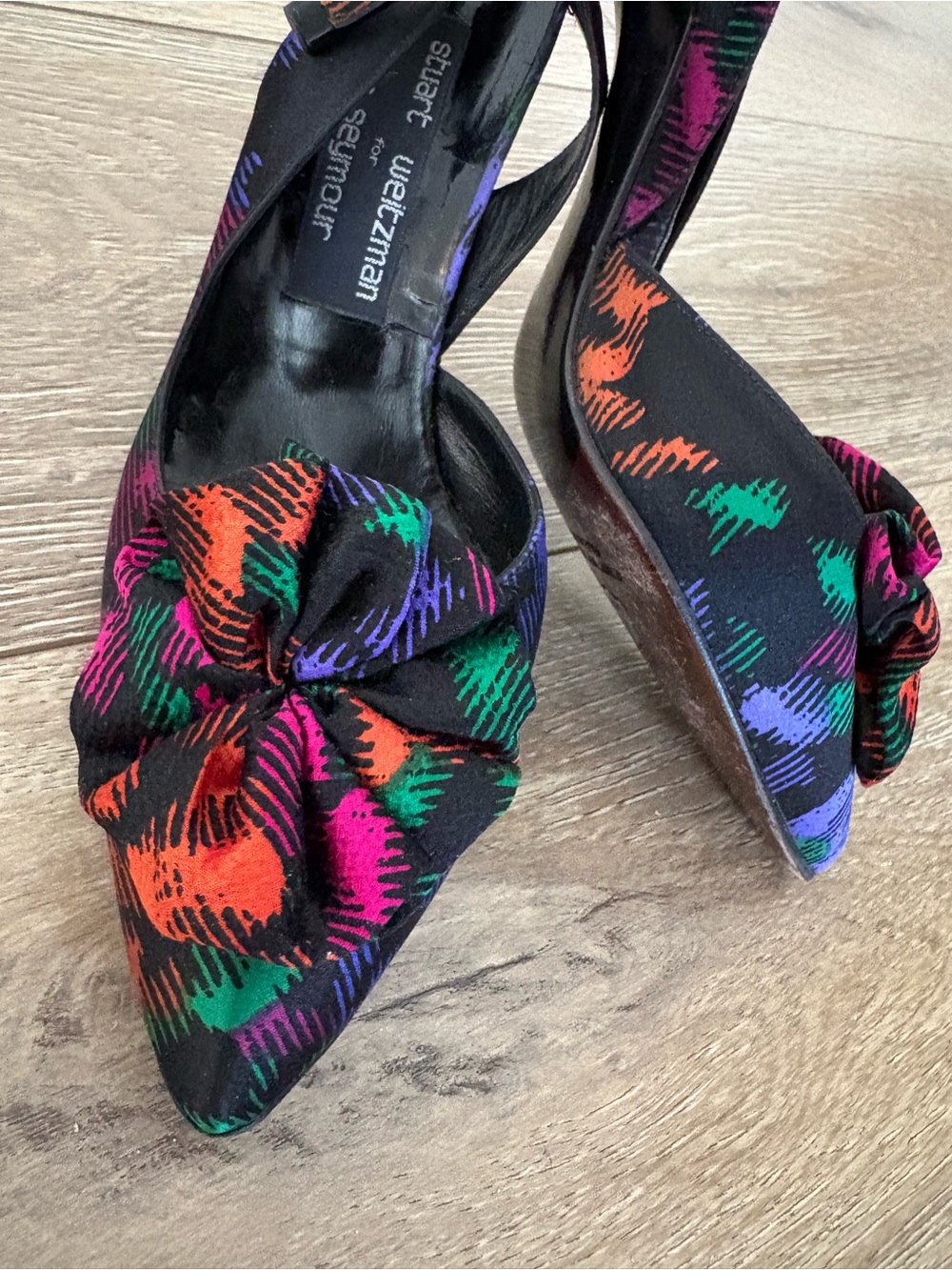 Vintage Stuart Weitzman Matching Heels & Clutch Set | 90s Designer - Picture 7 of 14